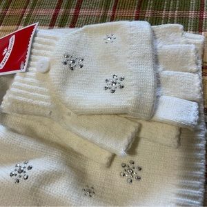Hat Gloves White Kids Gift